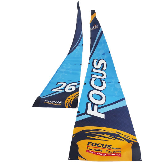 Ersatzteil für ferngesteuertes Segelboot mit blauen Segeln Standard Focus V3 Ersatzteil für...