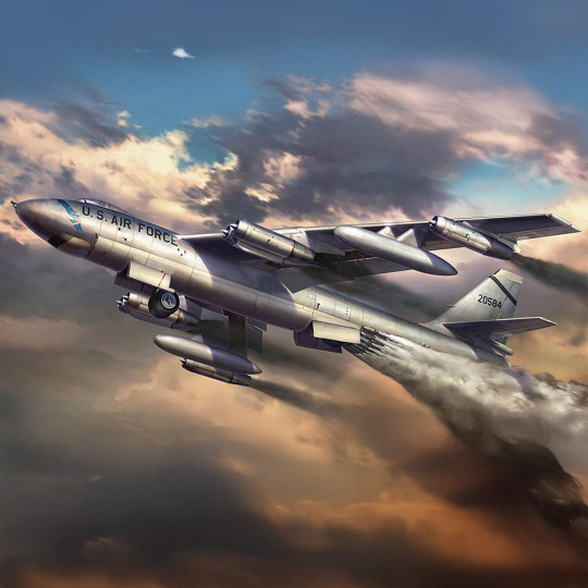 Plastikmodell des Flugzeugs B-47E Stratojet „100th Bomb Wing“ mit RATO 1:72 Plastikmodell des Flugzeugs...