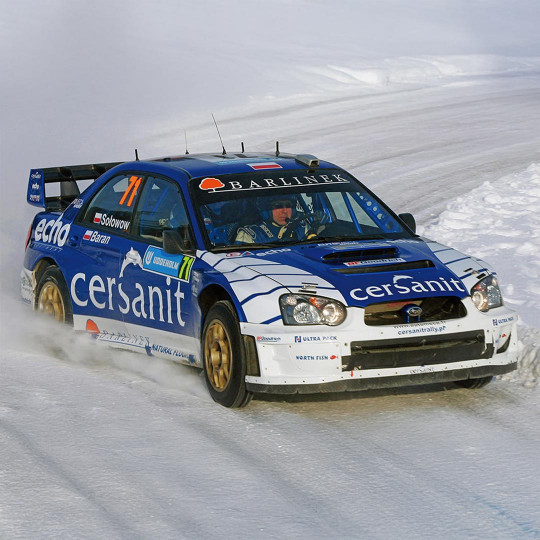Plastikmodell des Autos Subaru Impreza WRC 2005 „ 2006 swedish rally “ 1:24 Plastikmodell des Autos...