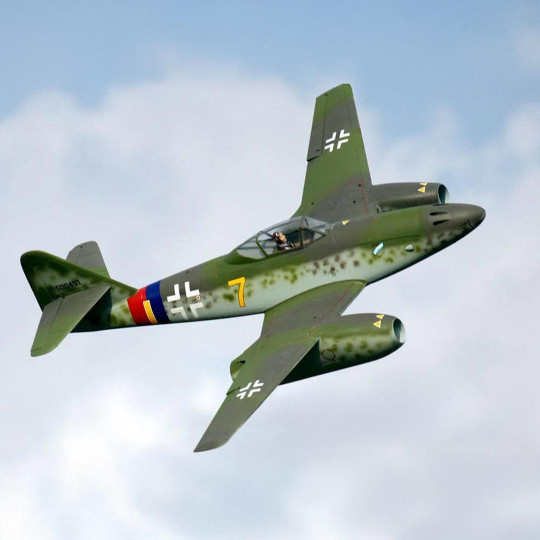 Elektroflugzeug mit Funkfernsteuerung MESSERSCHMITT ME 262 „ YELLOW 7 “ V2 HIGH PERFORMANCE 70mm EDF PNP Elektroflugzeug mit...