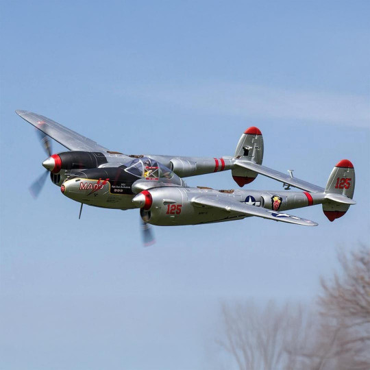 Elektrisches ferngesteuertes Flugzeug P-38L LIGHTNING SILVER 1600mm PNP Elektrisches...