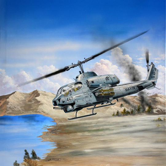 Plastikmodell des Hubschraubers AH-1W Super Cobra 1:35 Plastikmodell des...