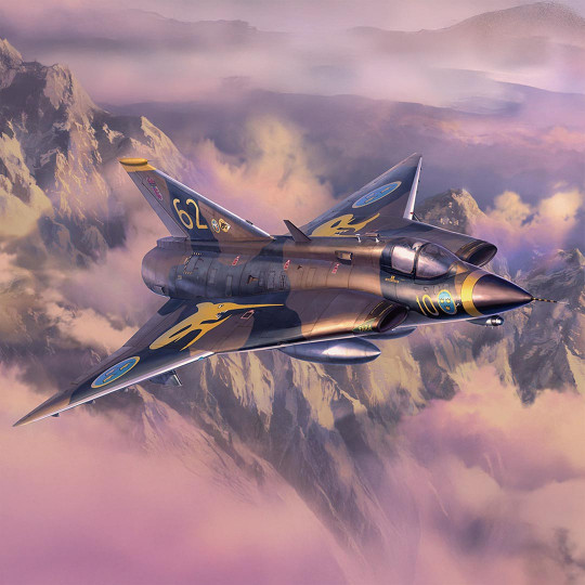 Plastikmodell des Flugzeugs J35J DRAKEN „F10 SPECIAL MARKING“ 1:48 Plastikmodell des Flugzeugs...