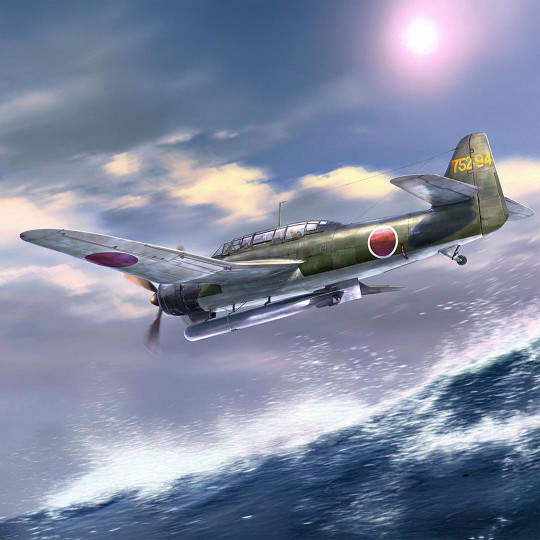 Plastikmodell des Flugzeugs Aichi B7A2 „752nd Air Group manufactured by the 21st Air Factory“ 1:48 Plastikmodell des Flugzeugs...
