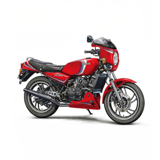 Plastikmodell des Motorrads Yamaha RZ250 (4L3) "YSP specification" w/cowl (1982) 1:12 Plastikmodell des Motorrads...