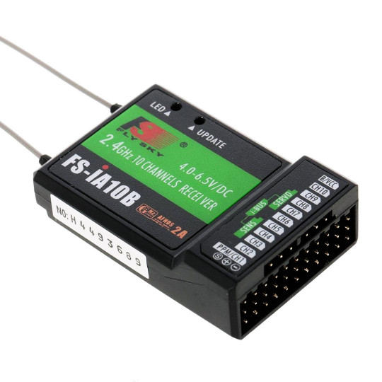 Zubehör für FLYSKY Funkgerät Empfänger 10v FS-iA10B AFHDS 2A 2,4Ghz Zubehör für FLYSKY...