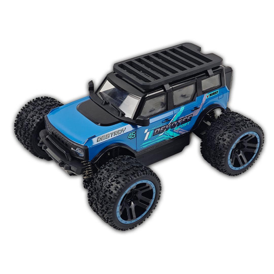 Ferngesteuertes Elektroauto Micro MHD Extreme Big Foot Blau 1:20 RTR Ferngesteuertes Elektroauto...
