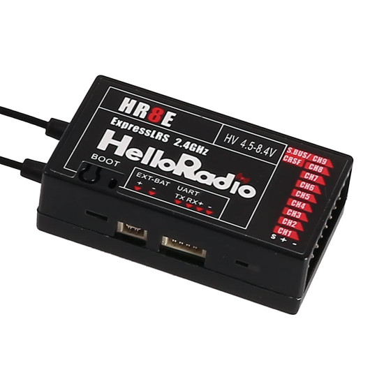 Zubehör für Funkgerät HRS Empfänger 9V HR8E ELRS 2,4 GHz Schwarz Zubehör für Funkgerät HRS...
