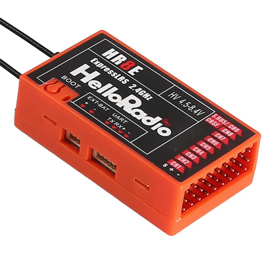 Zubehör für Funkgerät HRS Empfänger 9V HR8E ELRS 2,4 GHz Rot Zubehör für Funkgerät HRS...