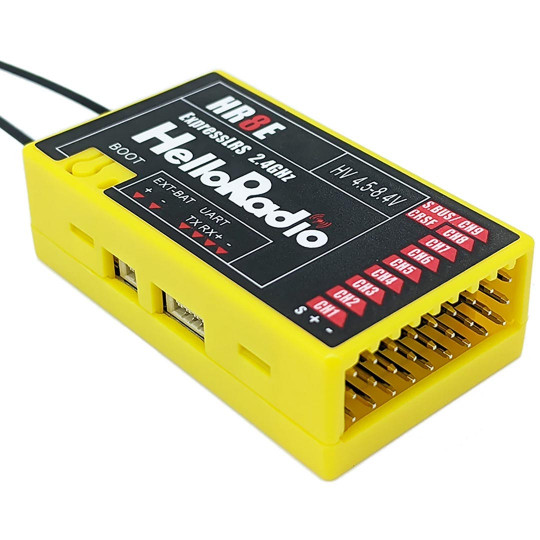 Zubehör für Funkgerät HRS Empfänger 9V HR8E ELRS 2,4 GHz Gelb Zubehör für Funkgerät HRS...