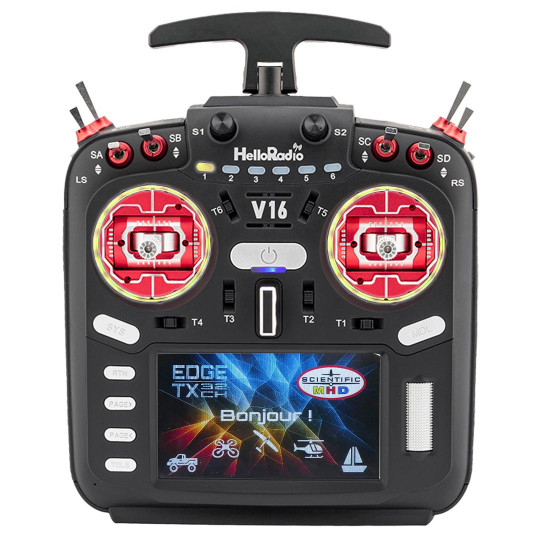 V16 MAX 4N1 Mode 1 Roter Fernsteuerungssender V16 MAX 4N1 Mode 1 Roter...