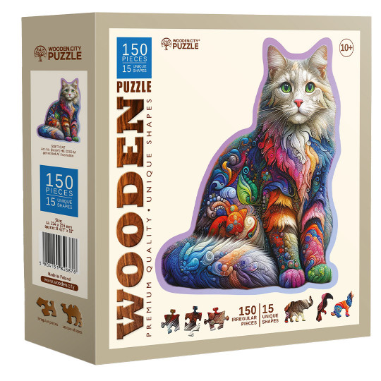 Regenbogenkatze Tierpuzzle...