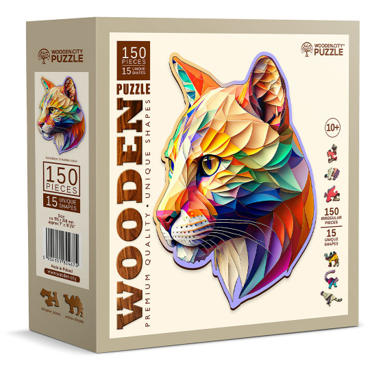 Regenbogen-Puma Tierpuzzle...