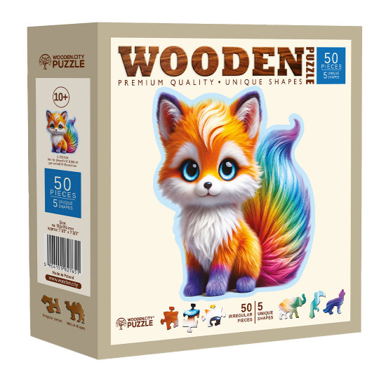 Cute Fox Tierpuzzle 50/5 Wooden City Cute Fox Tierpuzzle 50/5...
