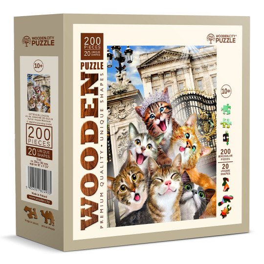 Kittens in London Tierpuzzle 200/20 Wooden City Kittens in London...