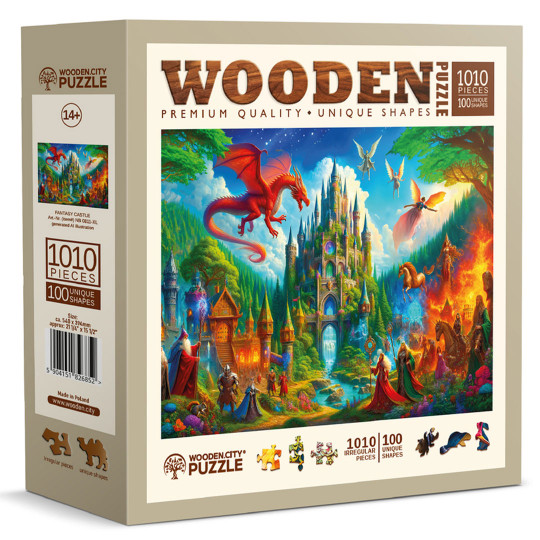 Fantasy Castle Vintage-puzzle 1010/100 Wooden City Fantasy Castle...
