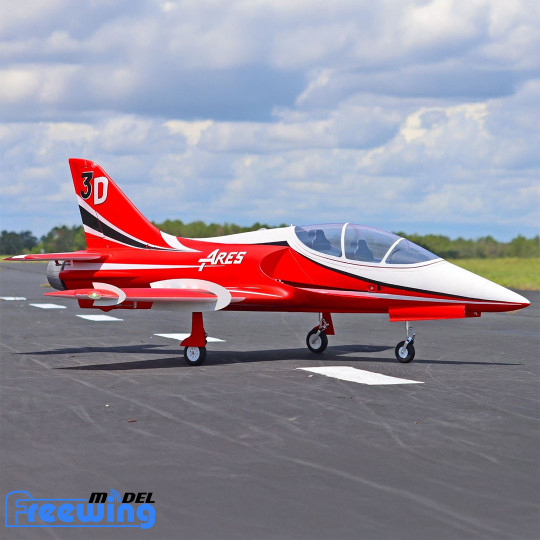 Flugzeug Jet RC ARES Rot 6S...