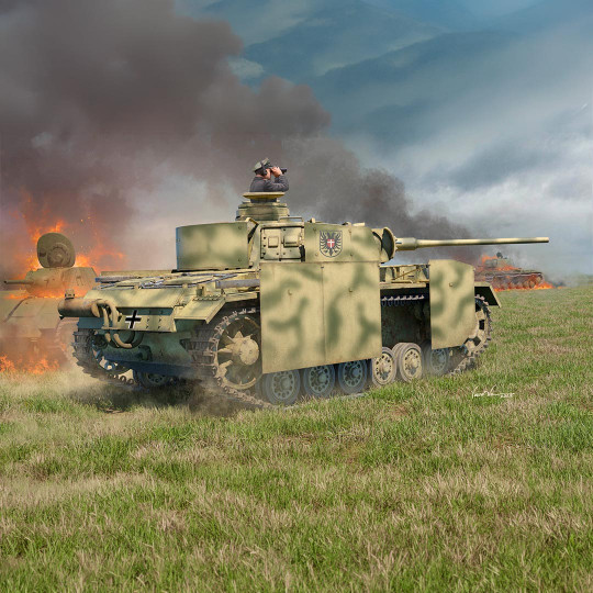 Modell eines Plastikpanzers...