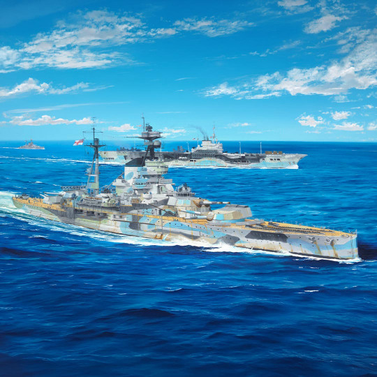 Modell des HMS Resolution...