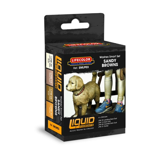Acrylfarbe Pinselset Sandbraun