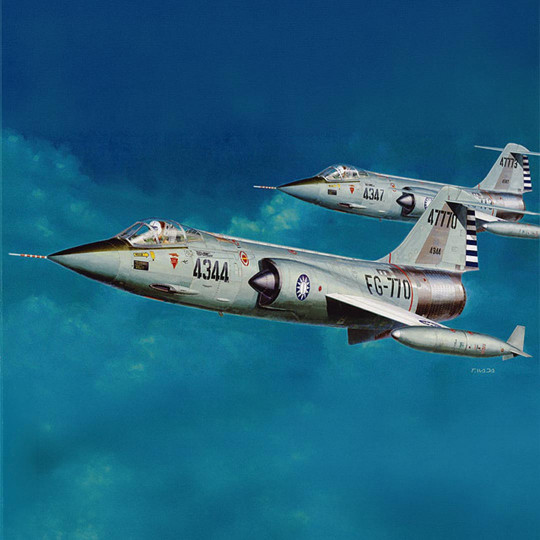 Modell aus Kunststoff F-104...