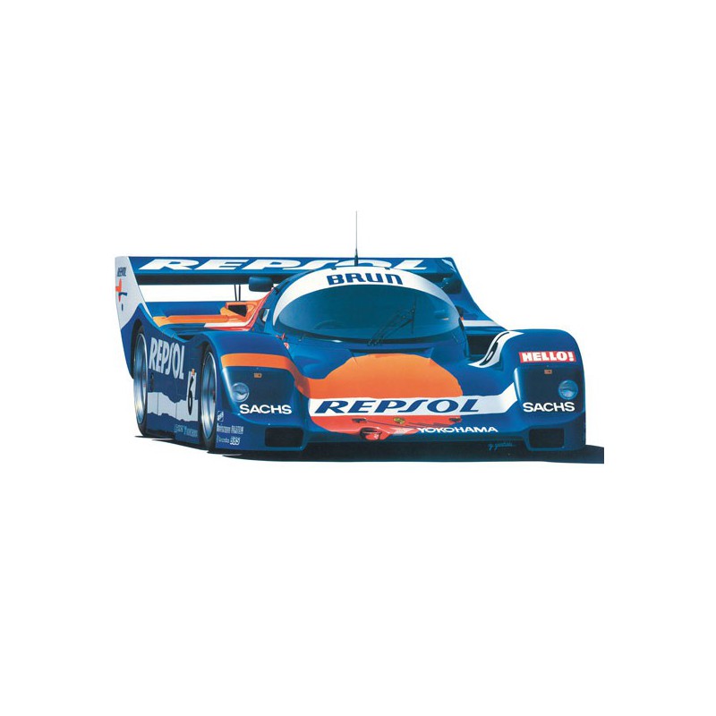 Porsche 962c Brown 1/24 Plastikautoabdeckung | Scientific-MHD