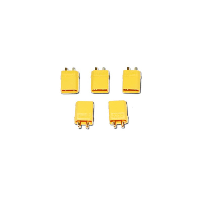 Ladegerät gegen Anschuldigungen gegen radiogesteuerte Geräte XT-30 Gold Male Connector (5 PCs) | Scientific-MHD