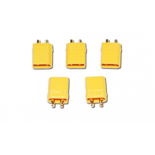 Ladegerät gegen Anschuldigungen gegen radiogesteuerte Geräte XT-30 Gold Male Connector (5 PCs) | Scientific-MHD