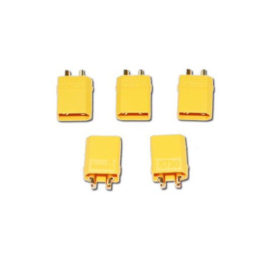 Ladegerät gegen Anschuldigungen gegen radiogesteuerte Geräte XT-30 Gold Male Connector (5 PCs) | Scientific-MHD