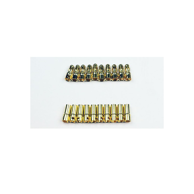 Ladegerät gegen Anschuldigungen gegen radio kontrollierte zylindrische Kontakte 3,5 mm oder M+F 10 Paare | Scientific-MHD