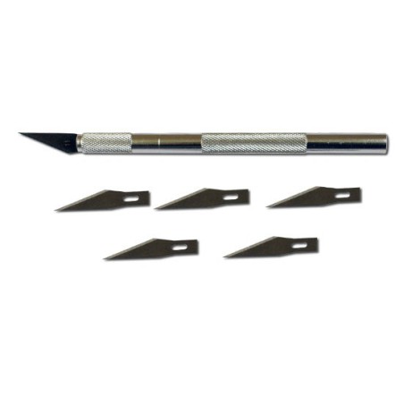 Messer für Modellskalpellmesserdurchmesser bis 8 mm + 6 Klingen | Scientific-MHD Messer für Modellskalpellmesserdurchmesser bis 8 mm + 6 Klingen | Scientific-MHD