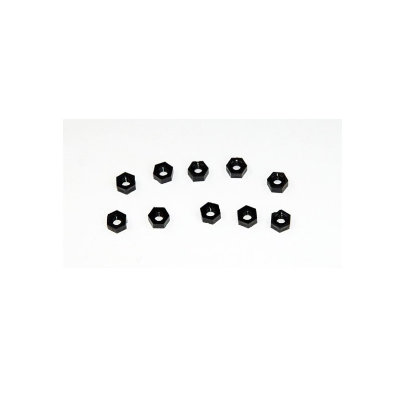 Black Nylon Nuts M3 (10 PCs). | Scientific-MHD