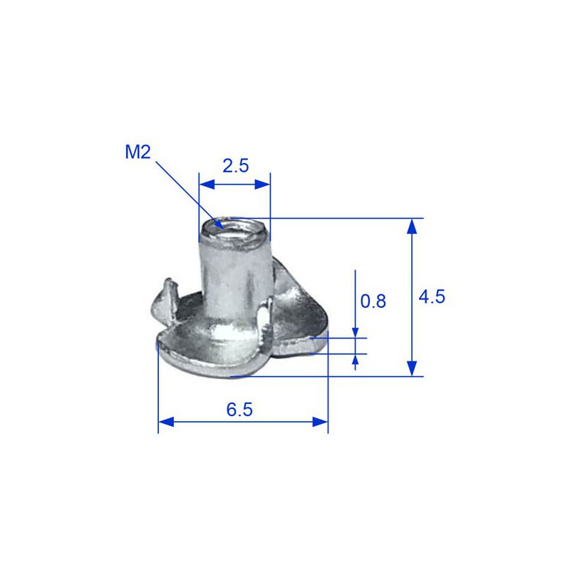 M2 Gefangene nussige Schrauben (10 Stcs) | Scientific-MHD