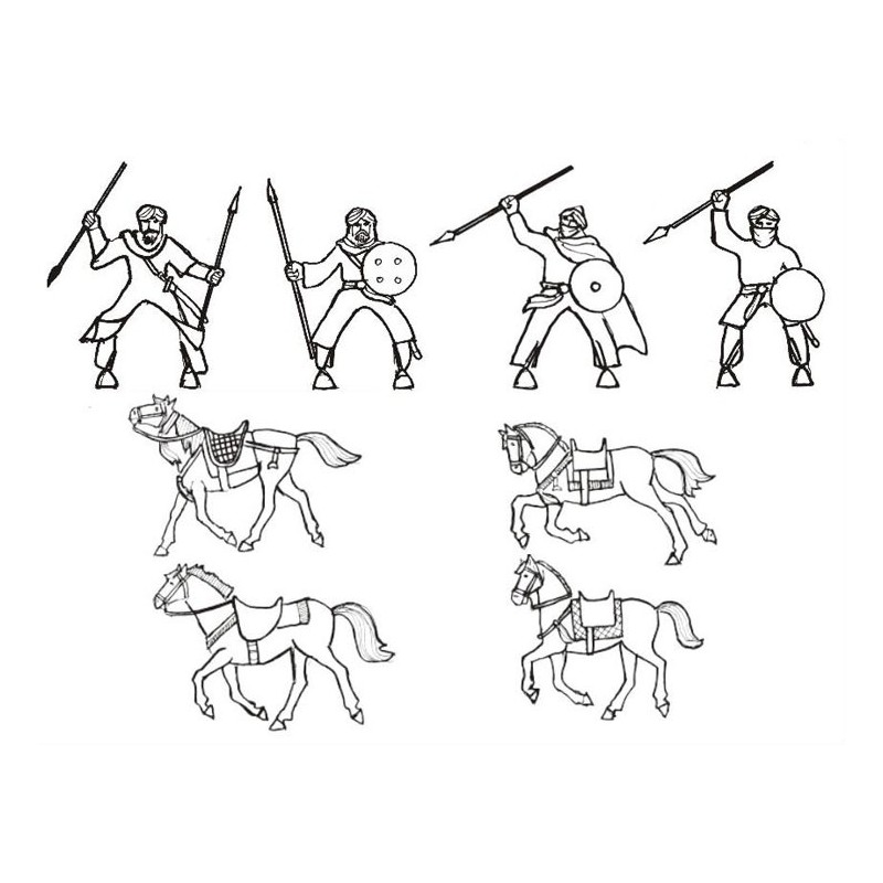 Leichte Kavallerie -Figur Almoravid1/72 | Scientific-MHD