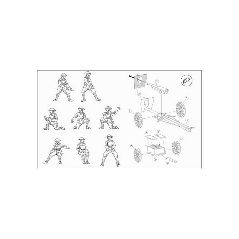 Canon US -Figur im Zweiten Weltkrieg 75 mm1/72 | Scientific-MHD