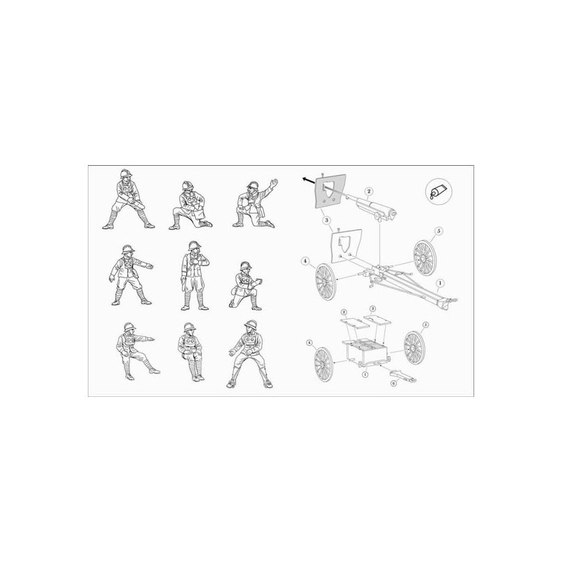 Französische Canon Figur 75 mmwwi 1/72 | Scientific-MHD