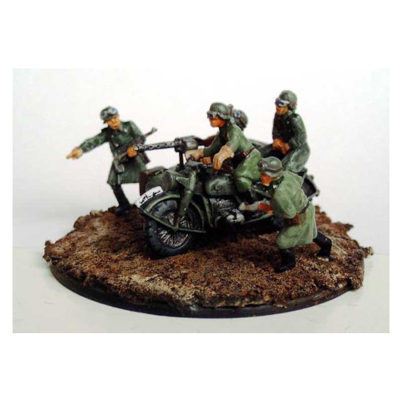 Motorrad -Figur und Siedecar alle. WWII 1/72 | Scientific-MHD