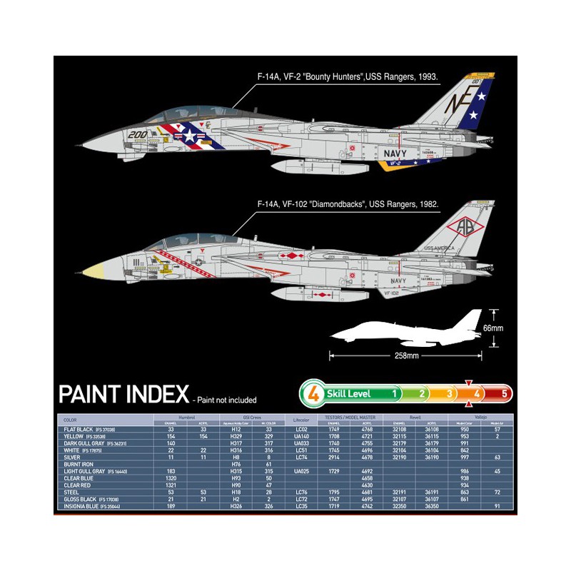 F-14A Kunststoffebene Modell VF-2 1/72 | Scientific-MHD