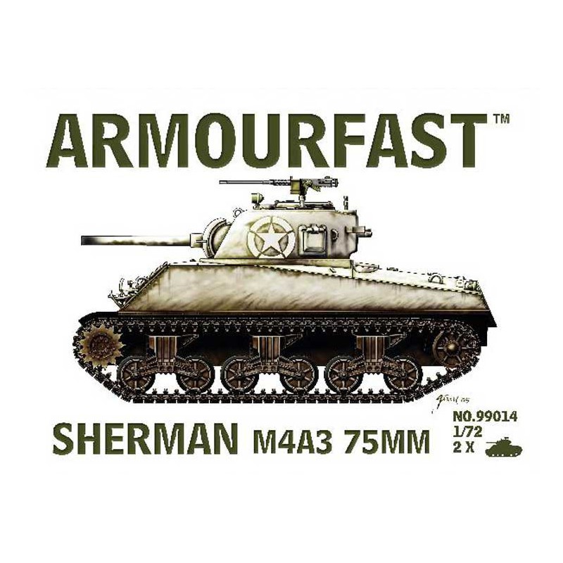 Sherman M4 A3 75 mm (2p) 1/72 Kunststofftankmodell | Scientific-MHD