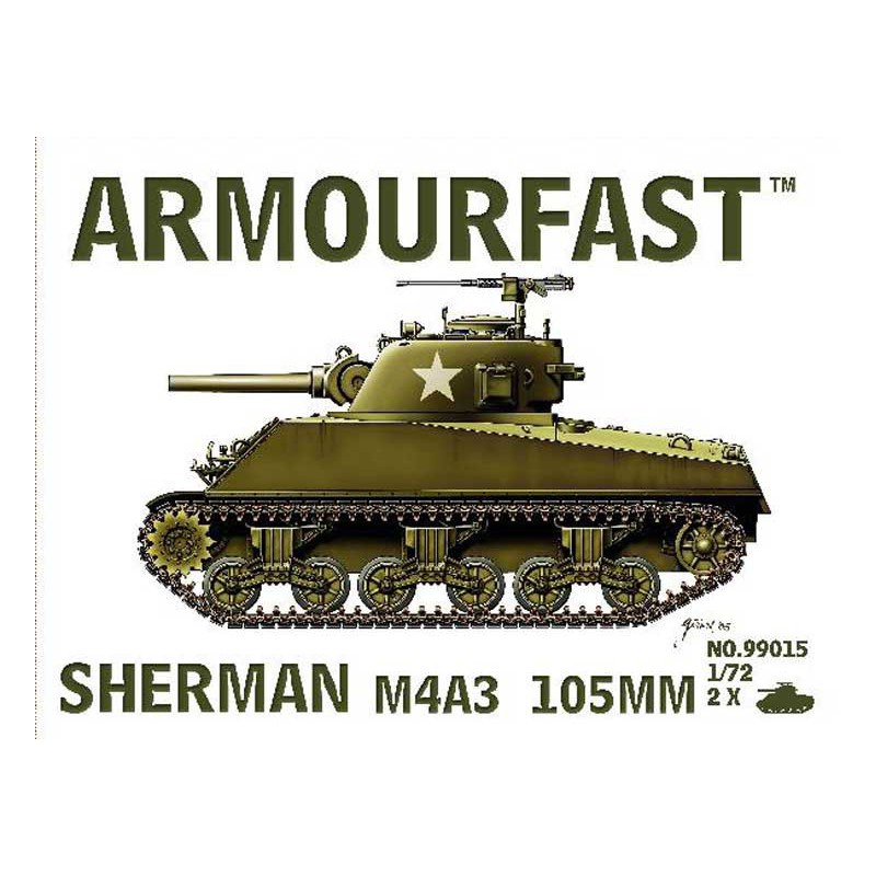 Sherman M4 A3 105 mm (2p) 1/72 Kunststofftankmodell | Scientific-MHD