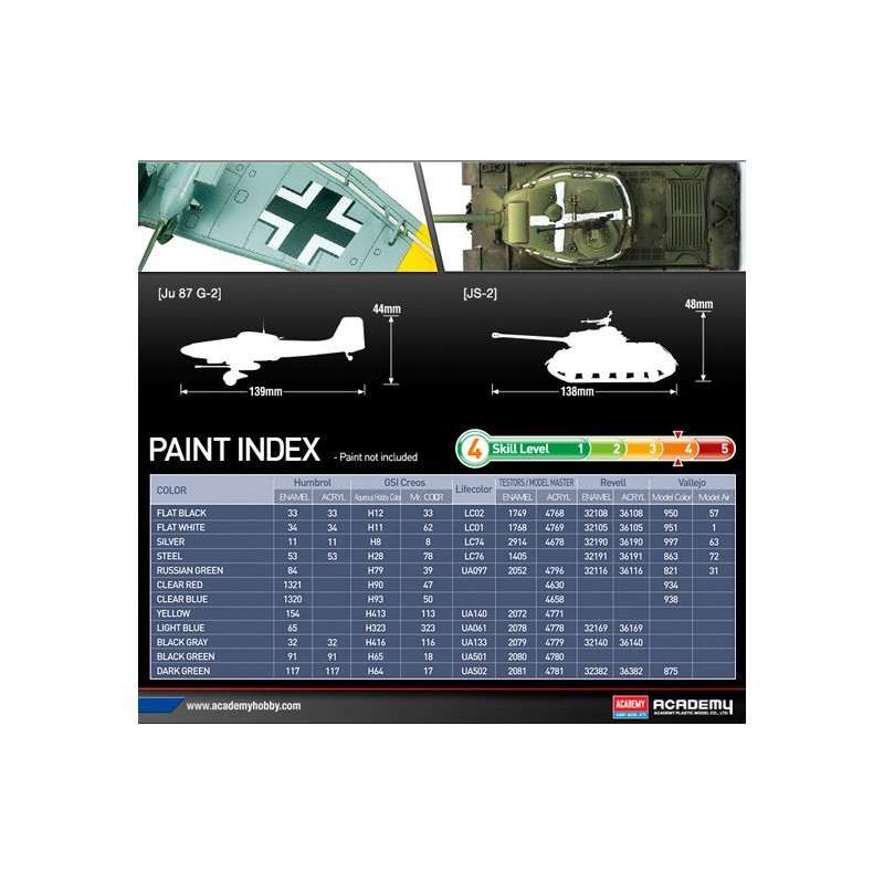 Kunststoffebene Modell Ju 87b-2 + JS-2 1/72 | Scientific-MHD Kunststoffebene Modell Ju 87b-2 + JS-2 1/72 | Scientific-MHD