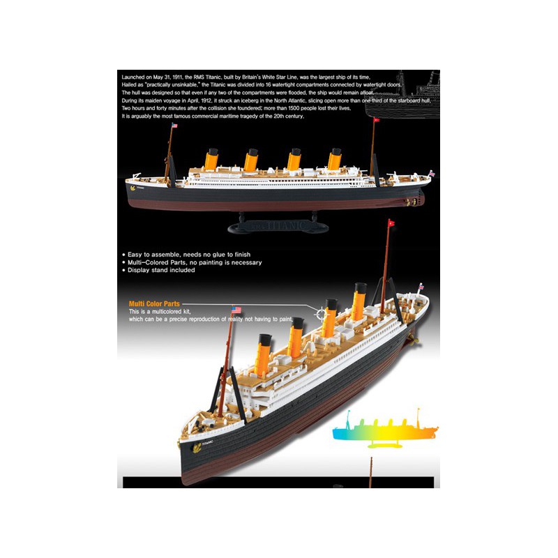 RMS Titanic 1/1000 Plastikbootmodell | Scientific-MHD