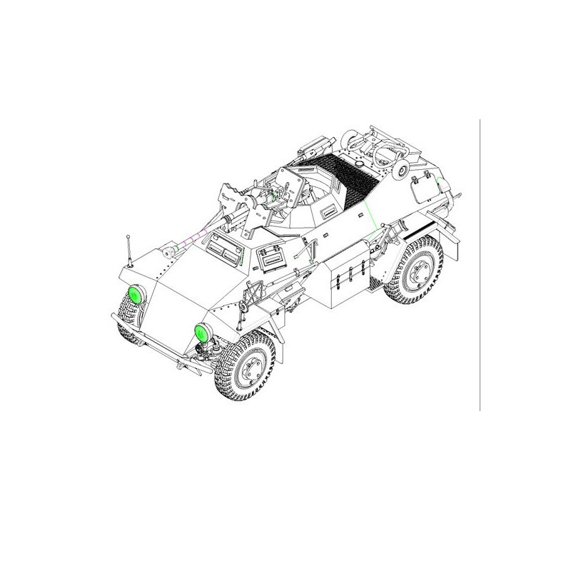 SD.KFZ -Kunststofftankmodell. 221 Deutsch früh 1/35 | Scientific-MHD