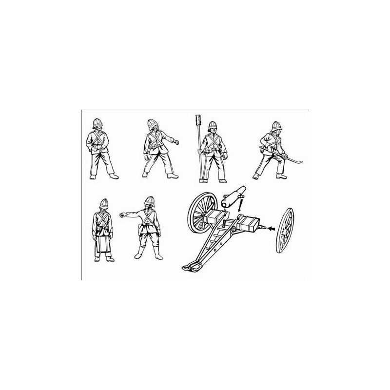 Artillerie -Figur der Kolonialkriegs | Scientific-MHD Artillerie -Figur der Kolonialkriegs | Scientific-MHD