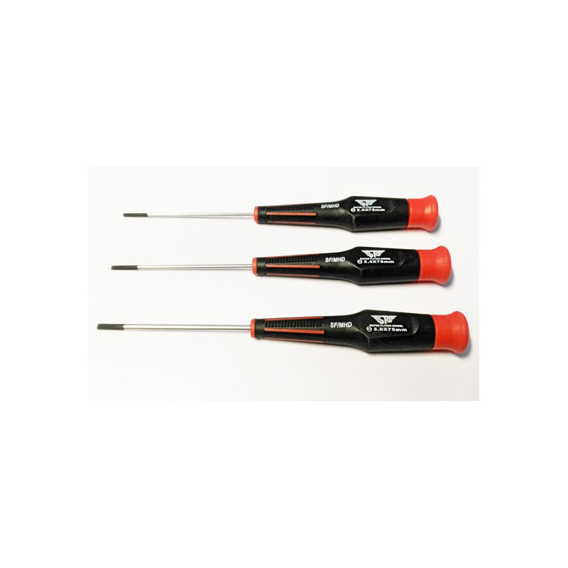 Schraubendreher für Modellspiel von 3 Flachschraubendrehern 2/2,4/3mm | Scientific-MHD