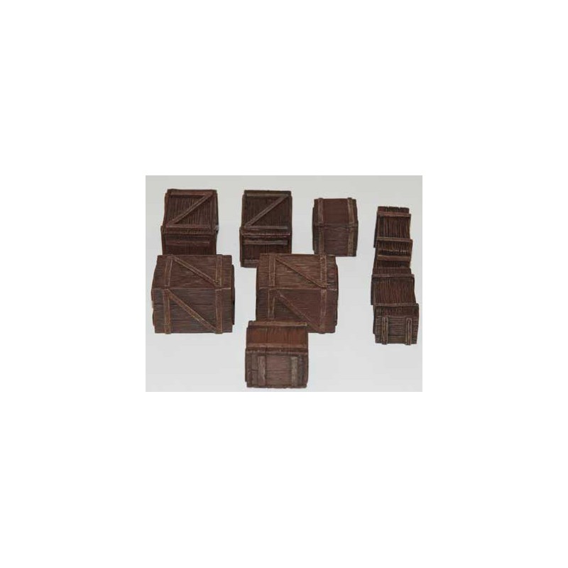 Diorama -Modell montiert und bemalte Holzkästen (8 Stcs) 1/48 | Scientific-MHD