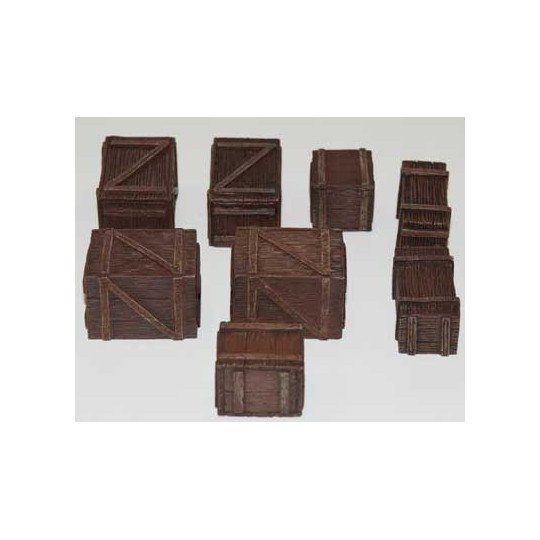 Diorama -Modell montiert und bemalte Holzkästen (8 Stcs) 1/48 | Scientific-MHD