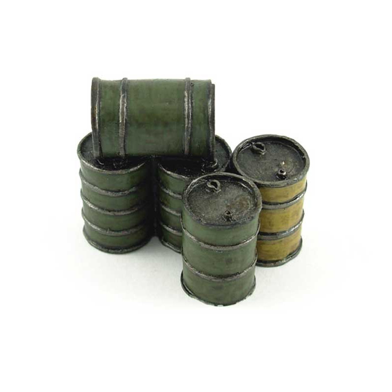 Diorama -Modell montiert und bemalt Öldosen (22pcs) 1/48 | Scientific-MHD