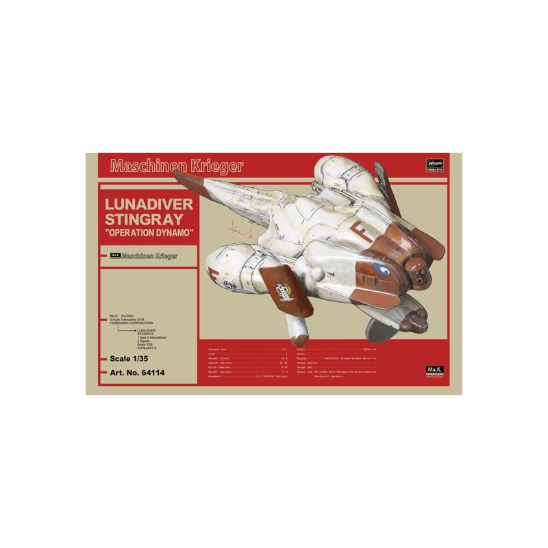 Lunadiver Stingray Plastic Fiction Fiction Modell „Operation Dynamo“ | Scientific-MHD