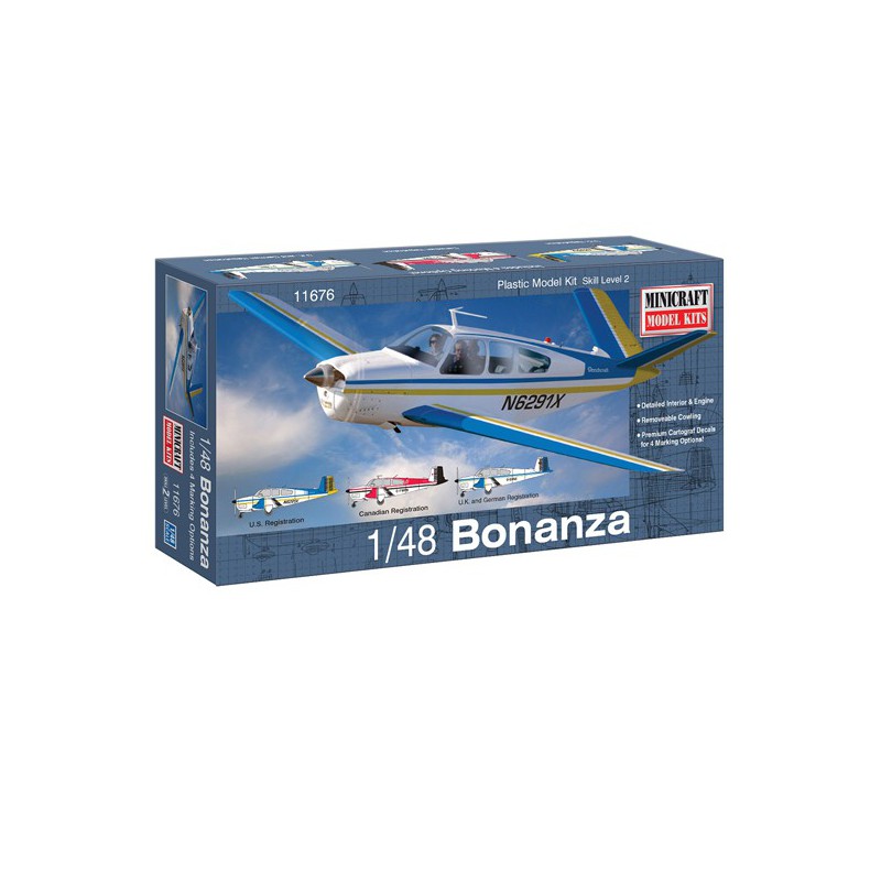 Bonanza 1/48 Plastikflugzeugmodell | Scientific-MHD